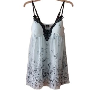 Apt 9 Intimate Sheer Aqua Floral Nightgown‎ Lingerie Set size Womans Large